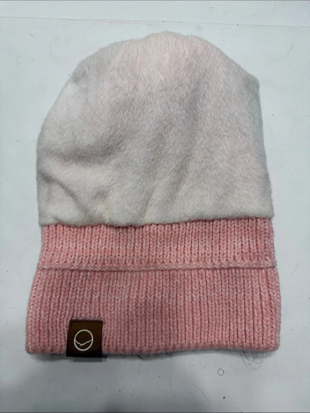 Soft Pink Cable-Knit Pom Pom Beanie for Kids